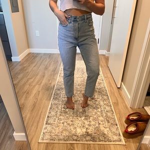 Abercrombie Curve Love ultra high rise ankle straight jeans